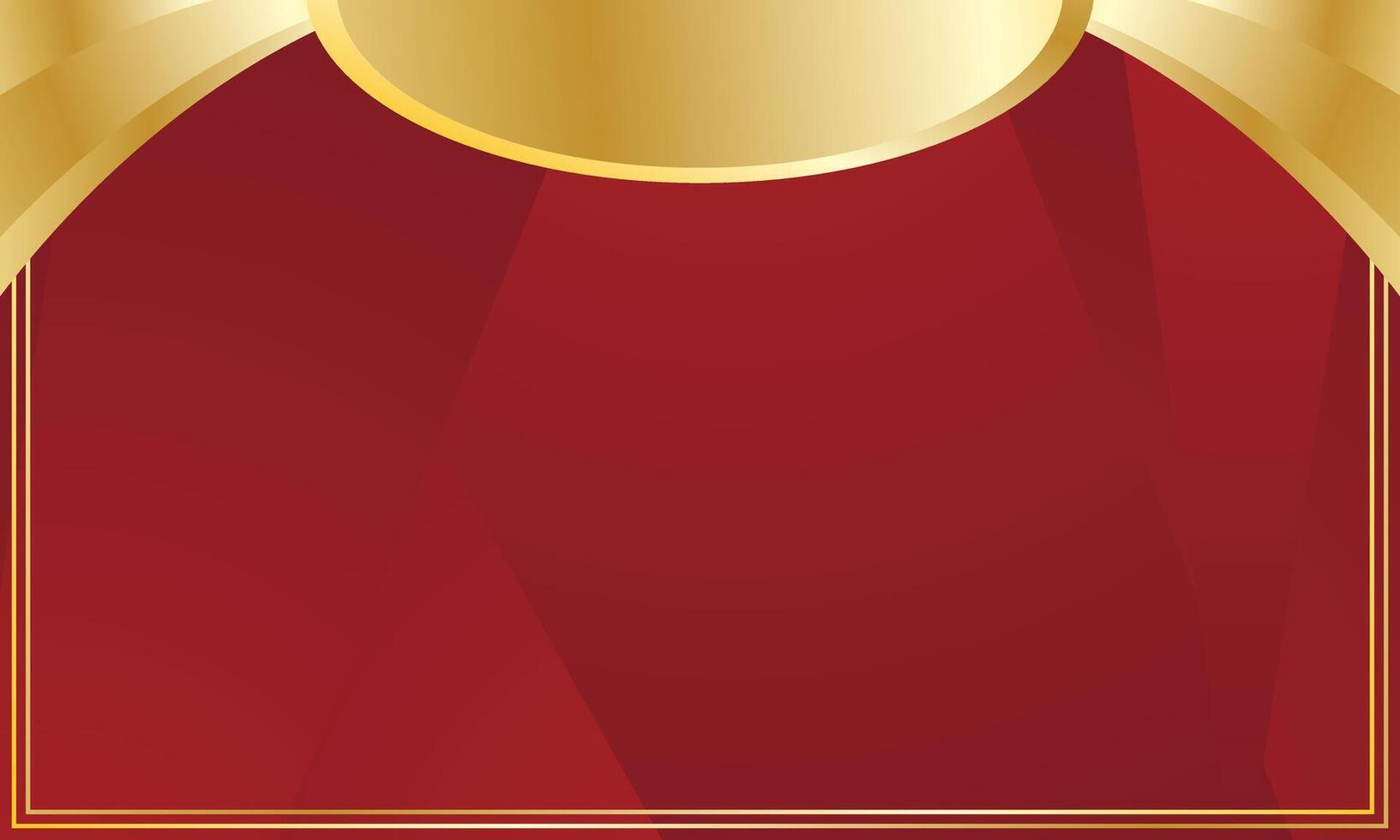 Abstract red golden presentation design background vector