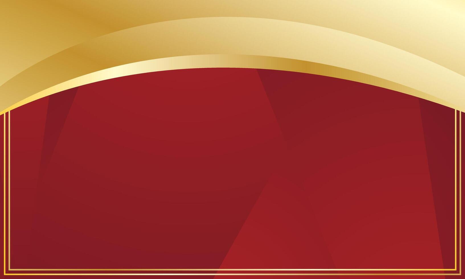 Elegant red abstract background with luxurious gold arches for certificate vector