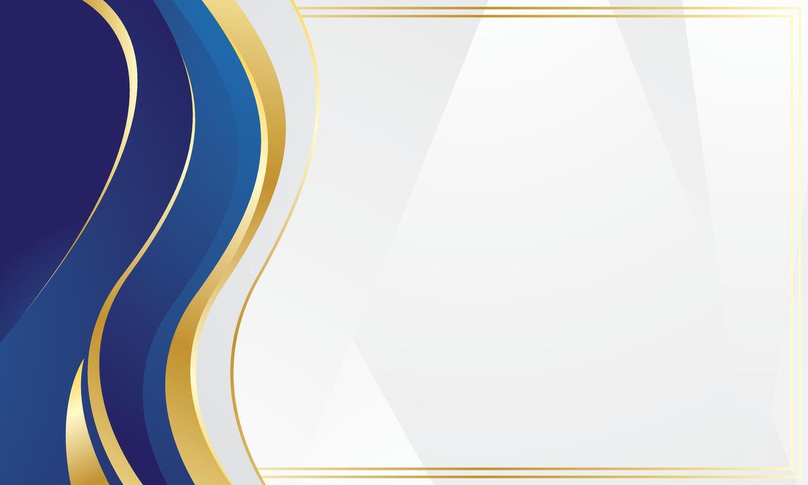 Blue and gold certificate background design vector