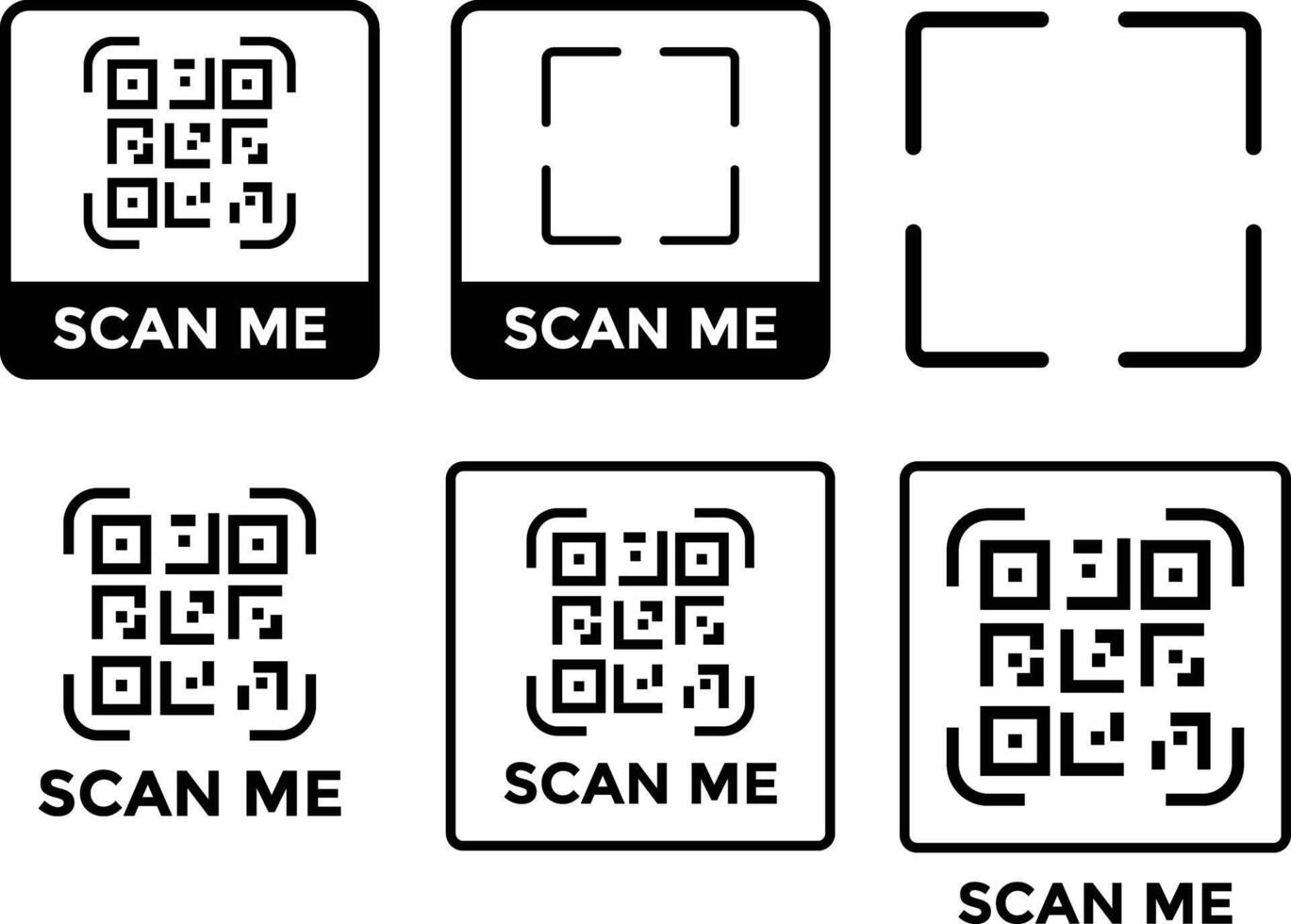 Scan me template. Smartphone usage. barcode sign. payment and identification. Simple digital scanning vector