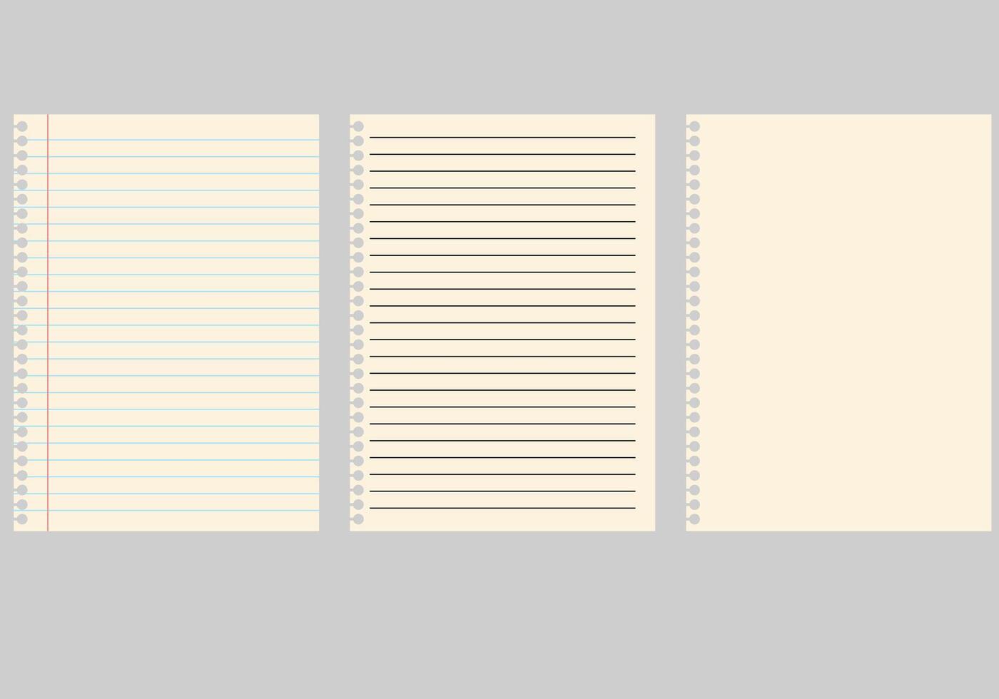 Paper page of notebook set. architectural graph paper. Notepad sheet backdrop with dotted surface. Education or school empty memo. office document or grid page. vector