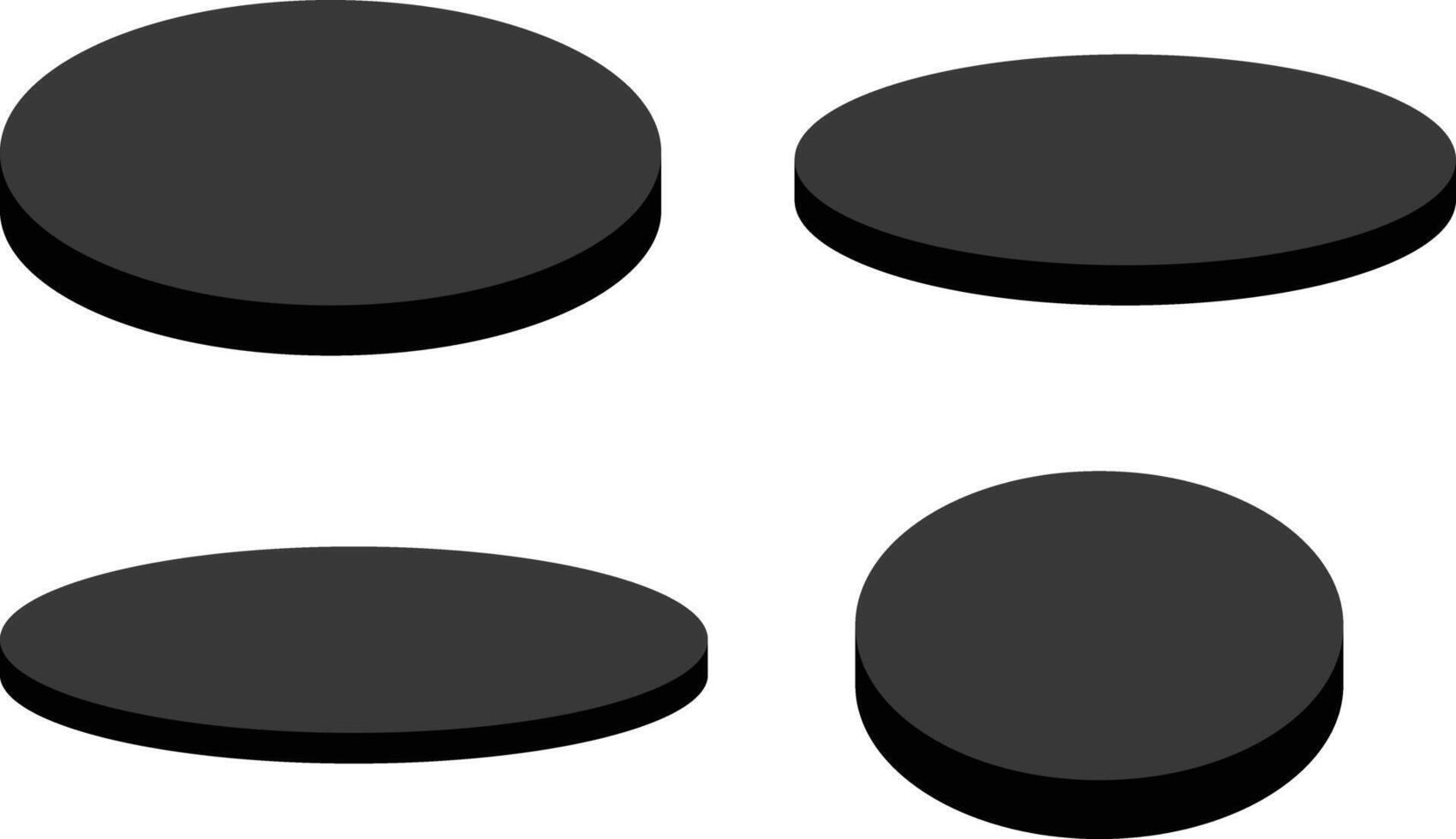 Black circle Display Platform. curved backdrop. displaying luxury products. digitally generated image vector