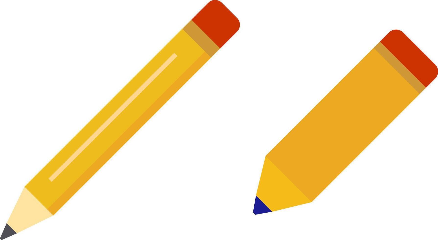 pencil icon set. concept icon of stationery. Writing and Drawing Icons. Educational equipment sign vector