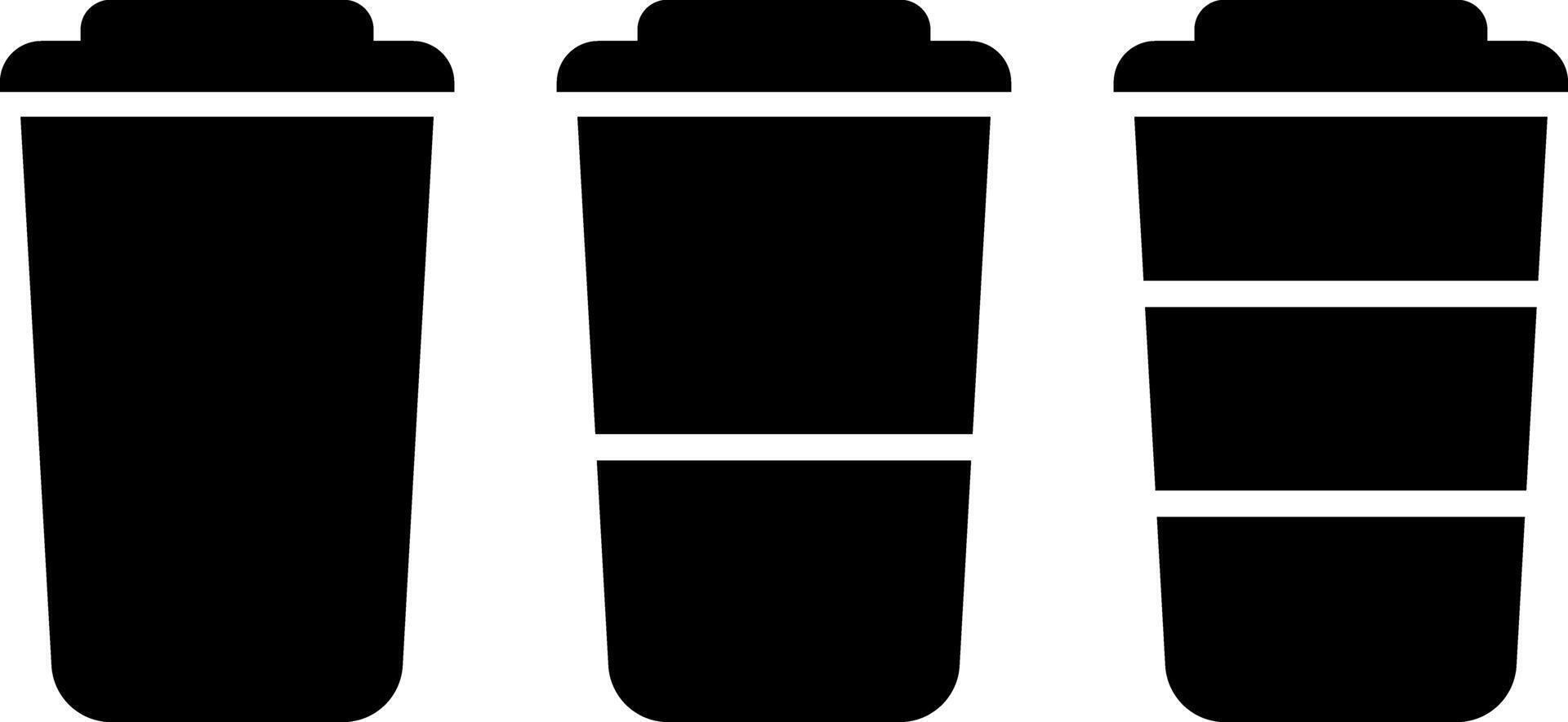 Coffee drink cup icon set. cup icons. Various signs. typically features stylized. Drink eat symbol vector