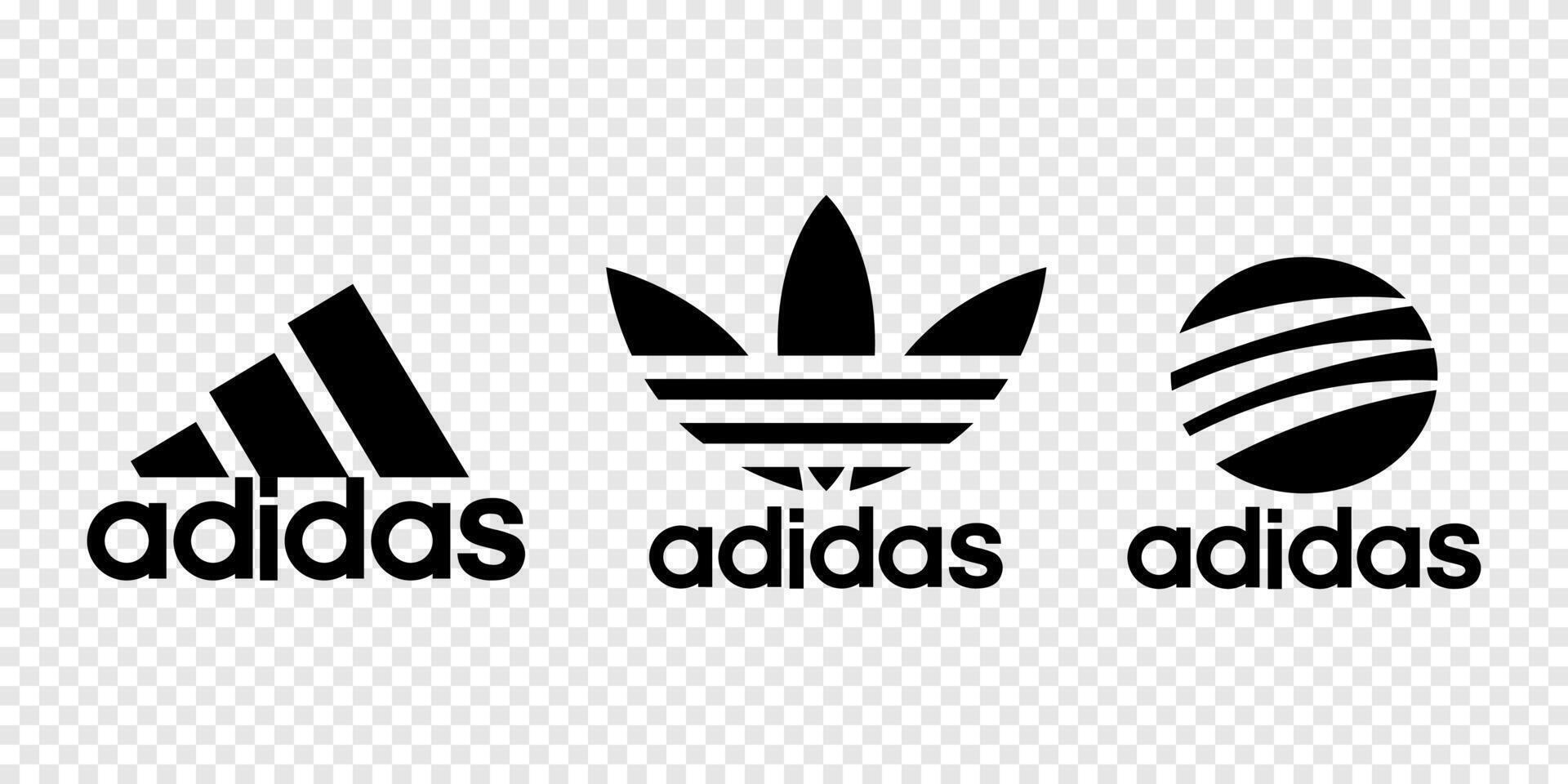 Adidas logo icon set vector