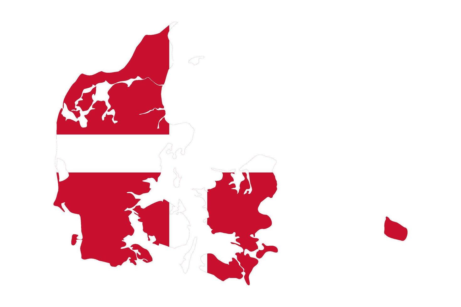 Denmark flag map icon vector