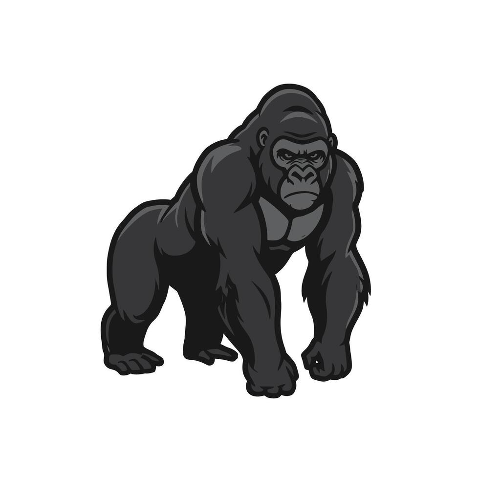Gorilla mascot logo design vector