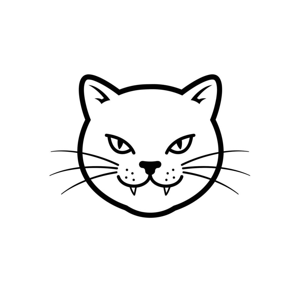 Logo design of a cat face vector