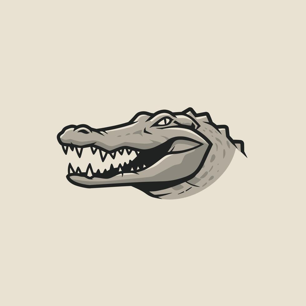 Crocodile head logo design vector