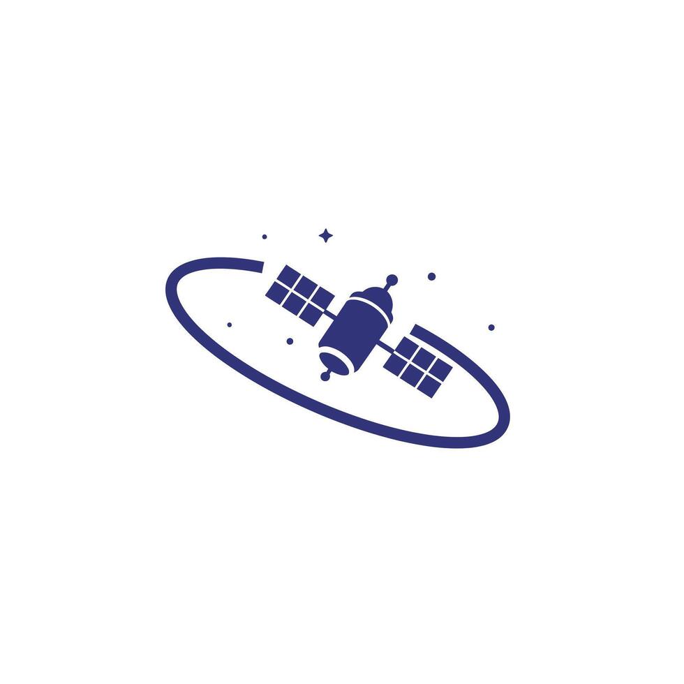 Space station logo design vector