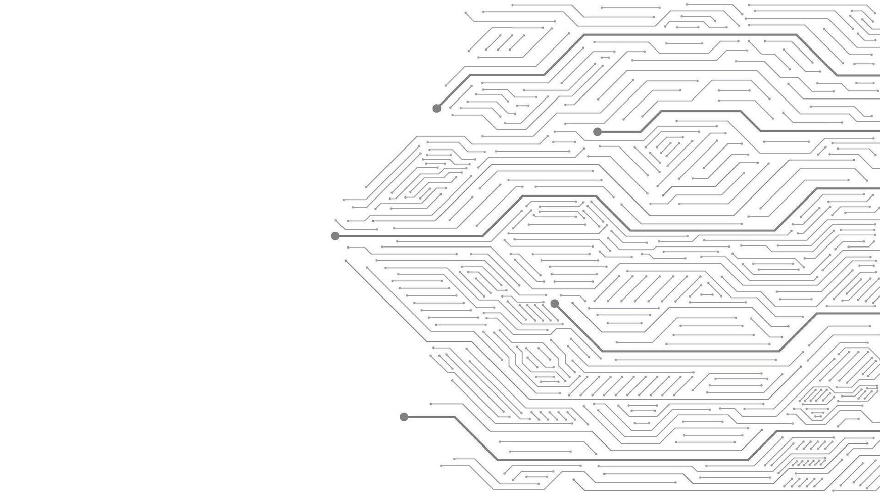 Technology circuit board communication on transparent background. Circuit board texture for cpu, processor, motherboard computer concept vector