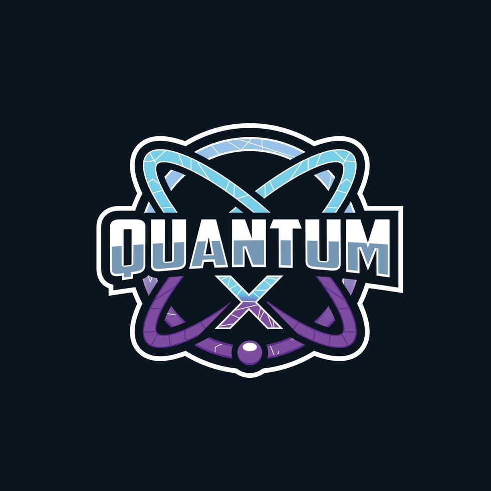 Quantum X logo with esport style design vector
