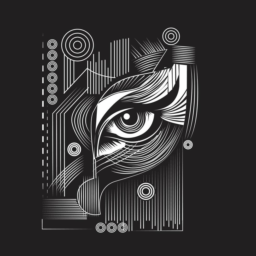 Eyes line art design vector