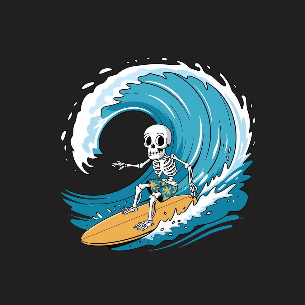 Skeleton surfing on a wave vector