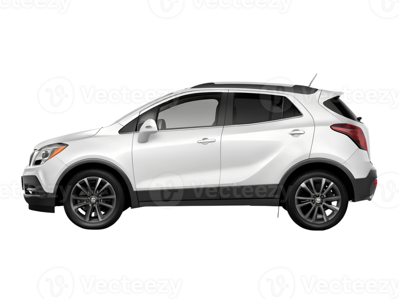 White Buick Encore Side View on Transparent Background png