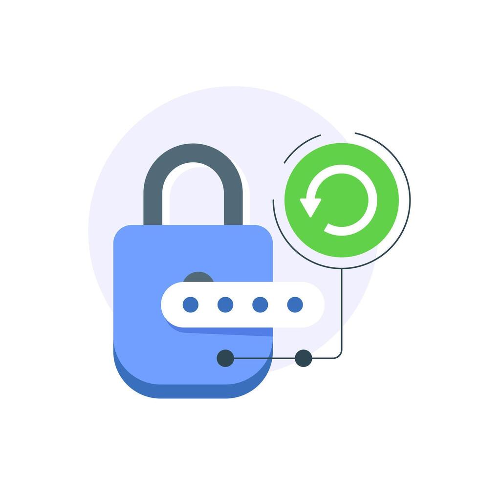 change password regularly concept,flat design icon illustration vector