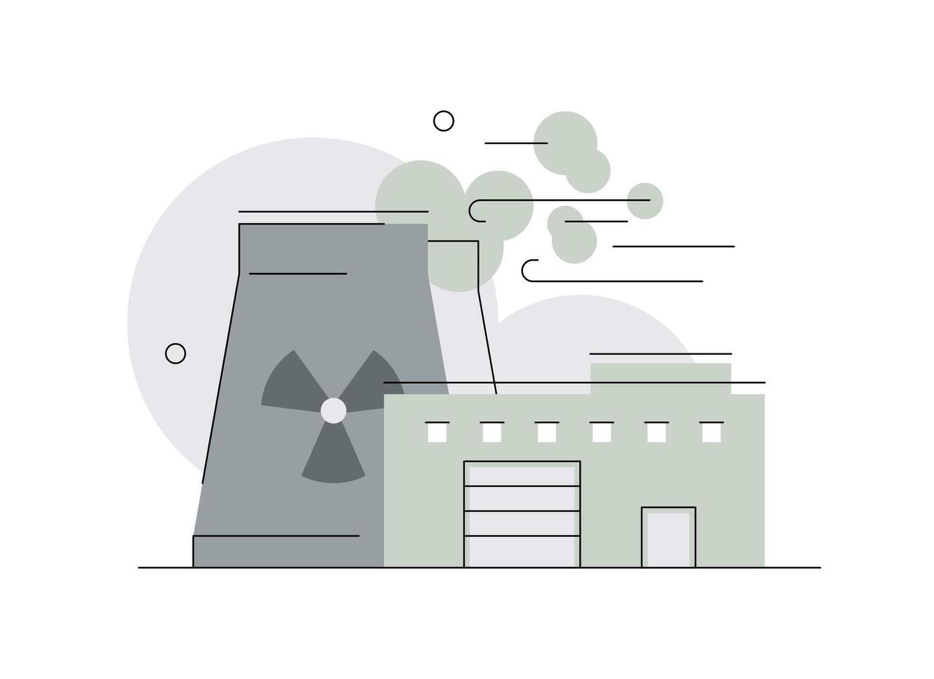 nuclear,industrial, technology, factory, infrastructure, development vector