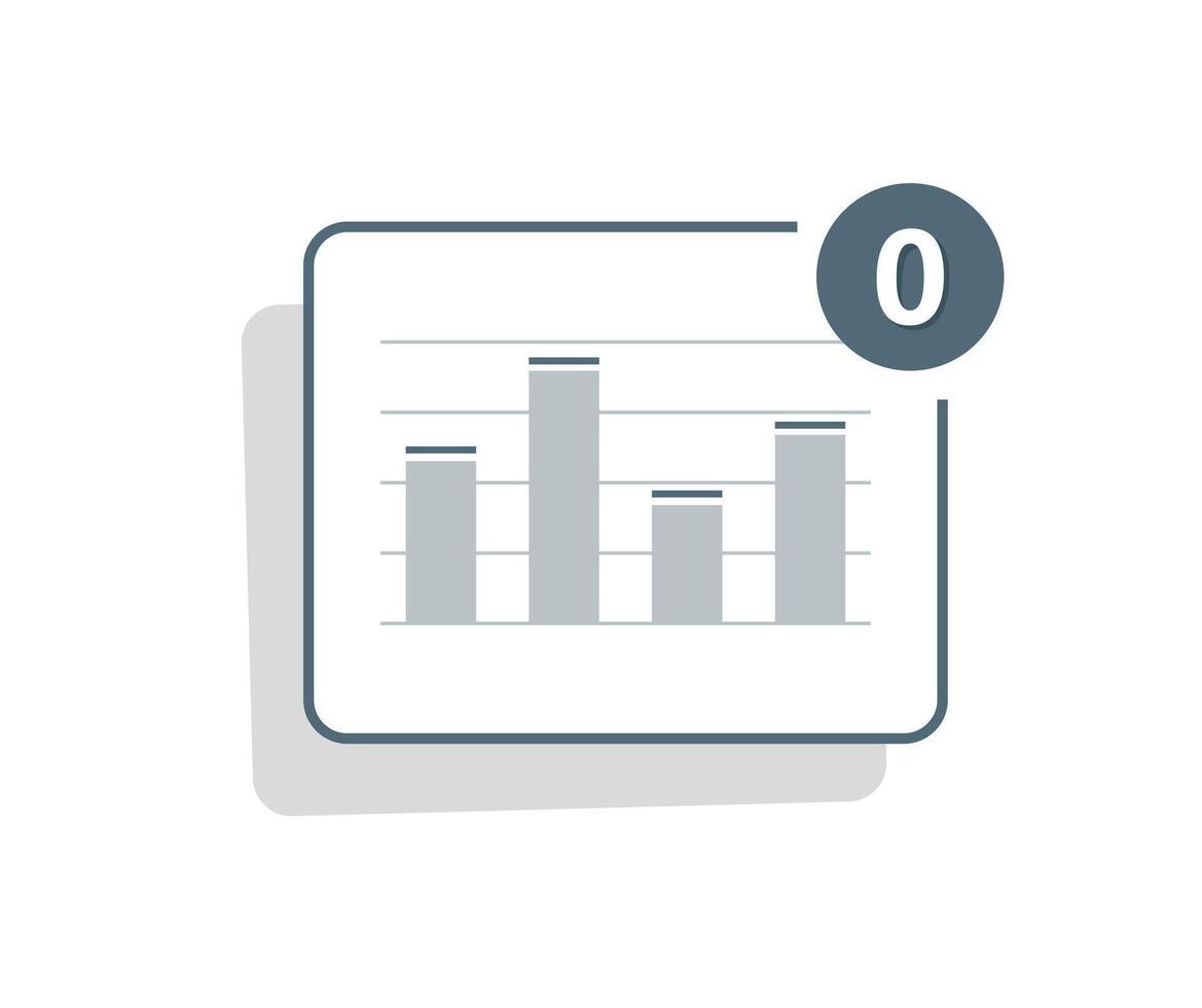 no data or chart to display concept,flat design icon illustration vector