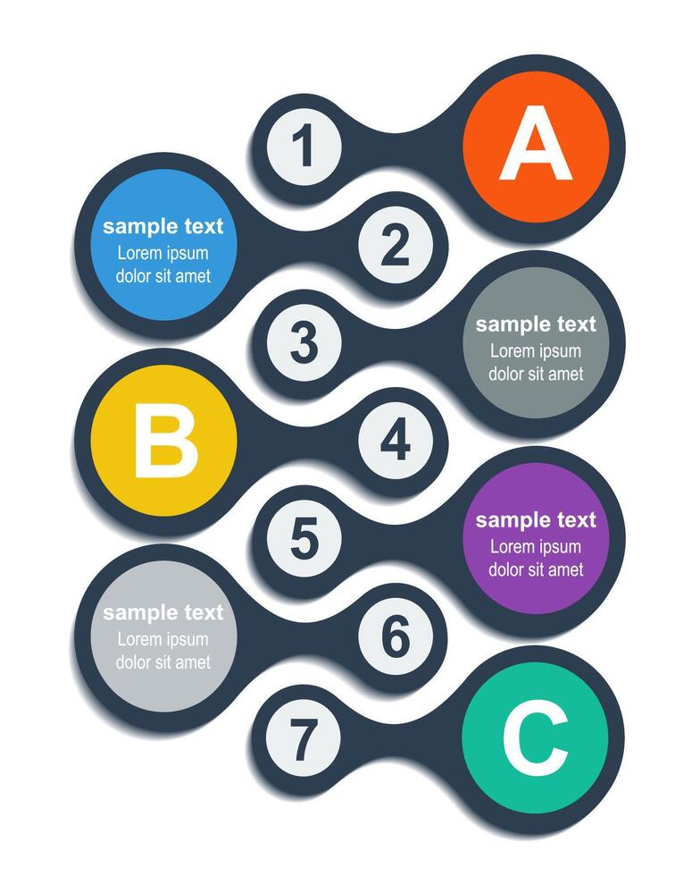 Infographic colourful List Design. vector