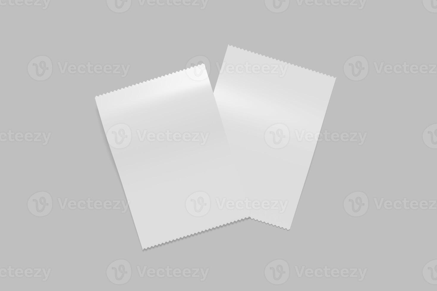 two receipt invoice purchase for mockup photo
