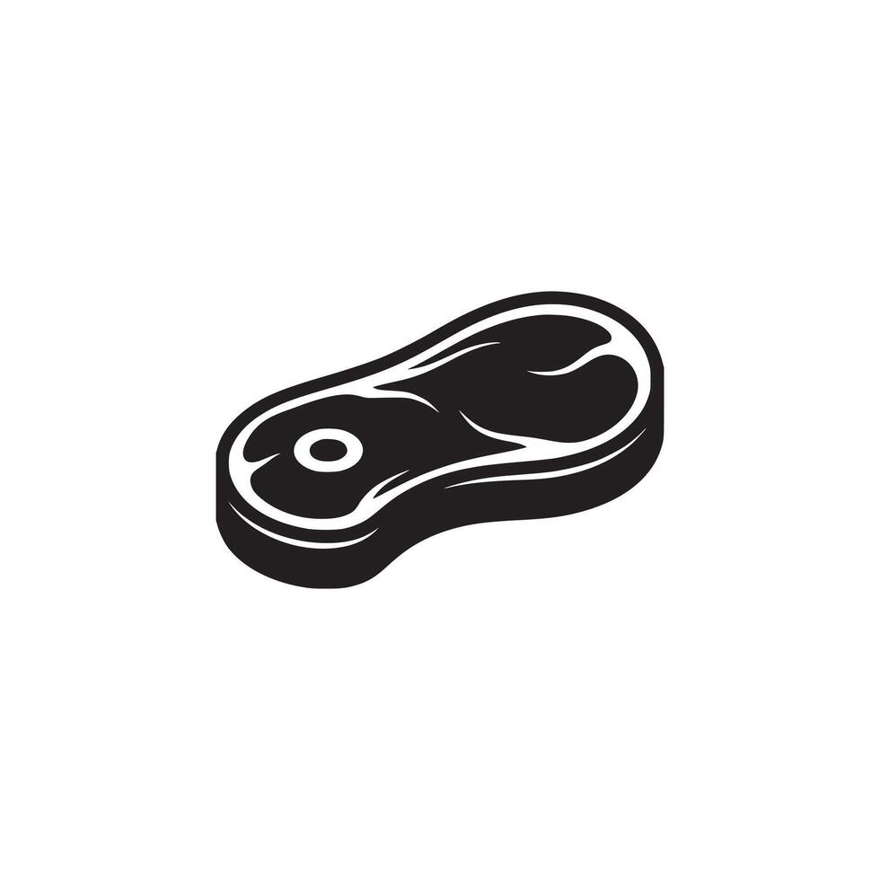 Beefsteak icon stock Image. vector
