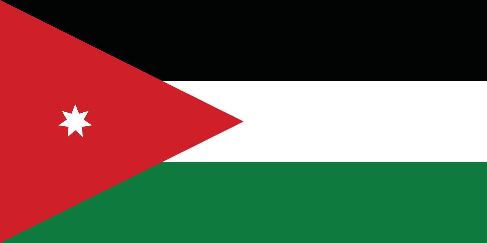 Jordan National Flag stock image. vector