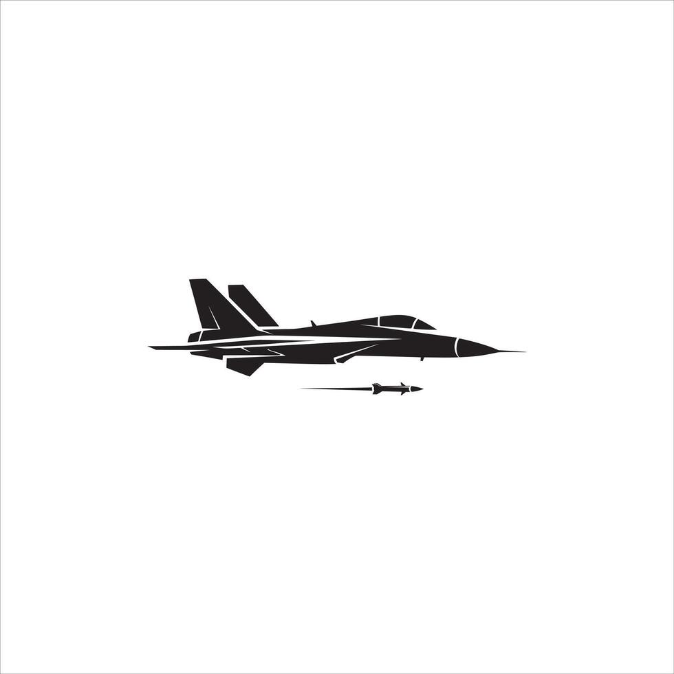 Jet Fighter icon stock Illustration. vector