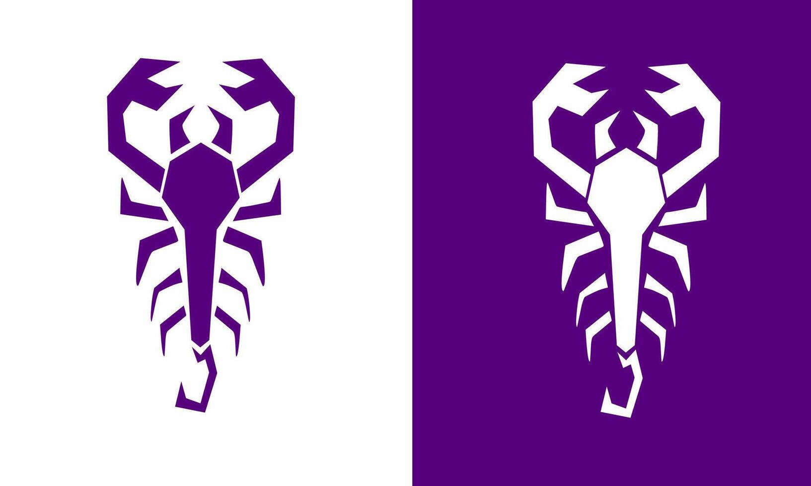 Illustration design logo template scorpion vector
