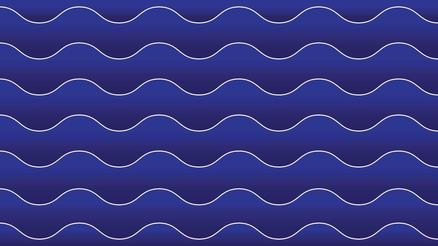 Seamless Blue Abstract Pattern with Wavy Lines in Modern Art Style vector