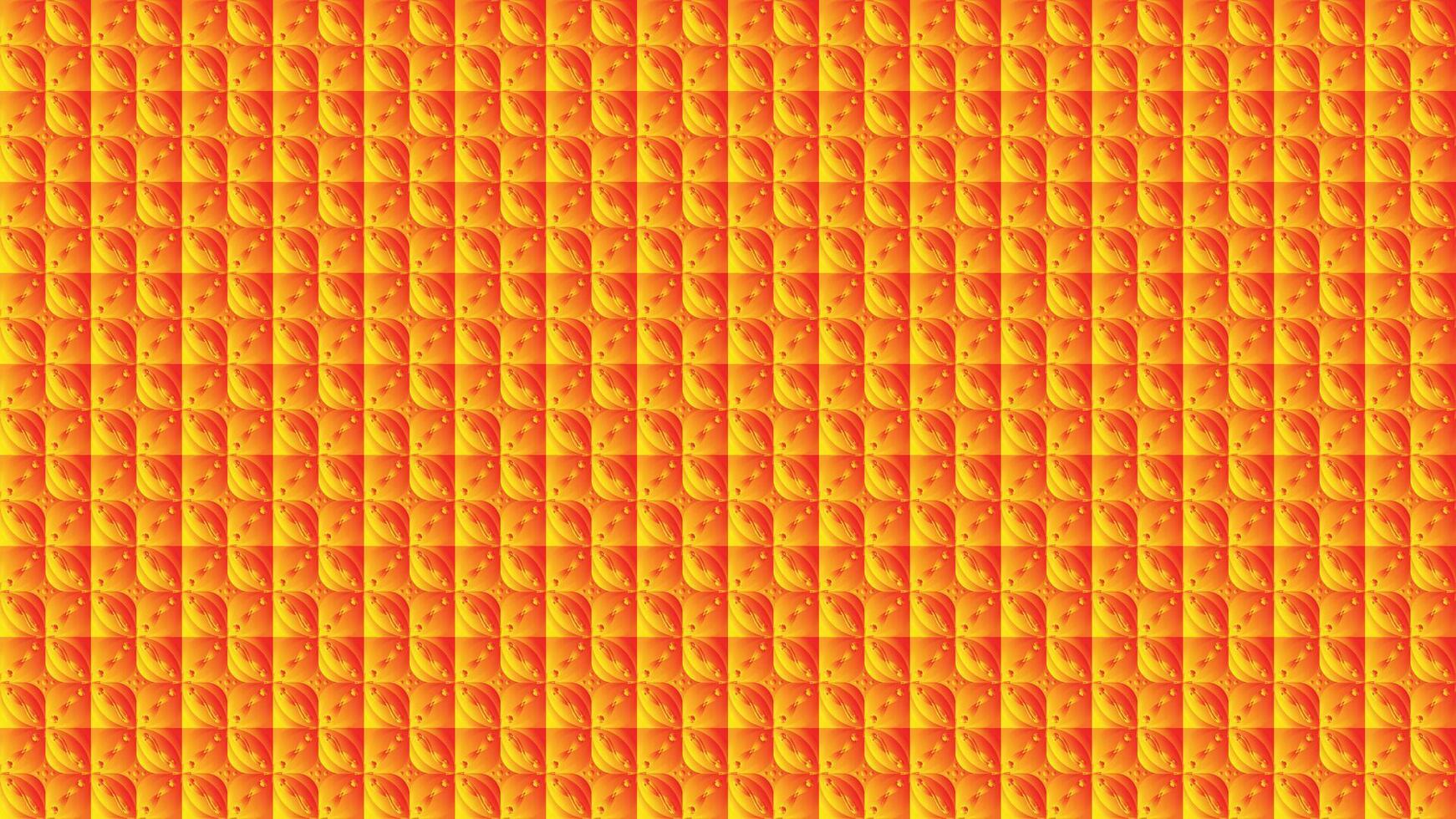A seamless texture featuring a dynamic orange and yellow abstract pattern with symmetrical curvature, suitable for modern backgrounds, graphic designs, and creative projects. vector
