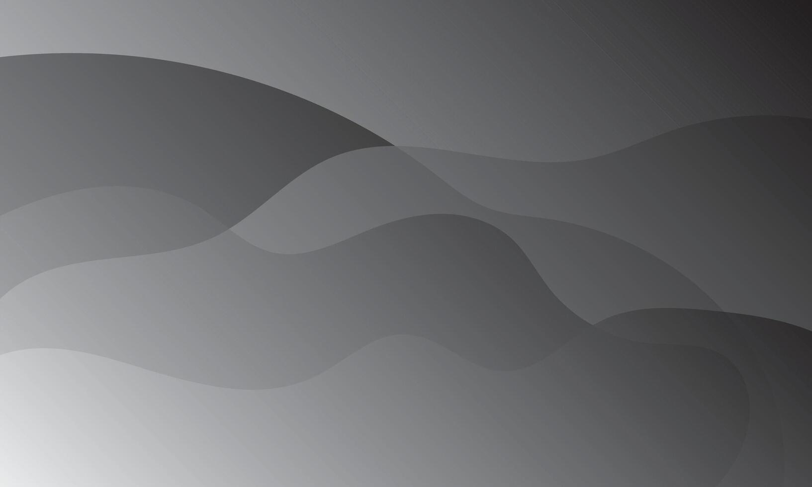 Abstract Gray Gradient With Wavy Lines Design Background vector