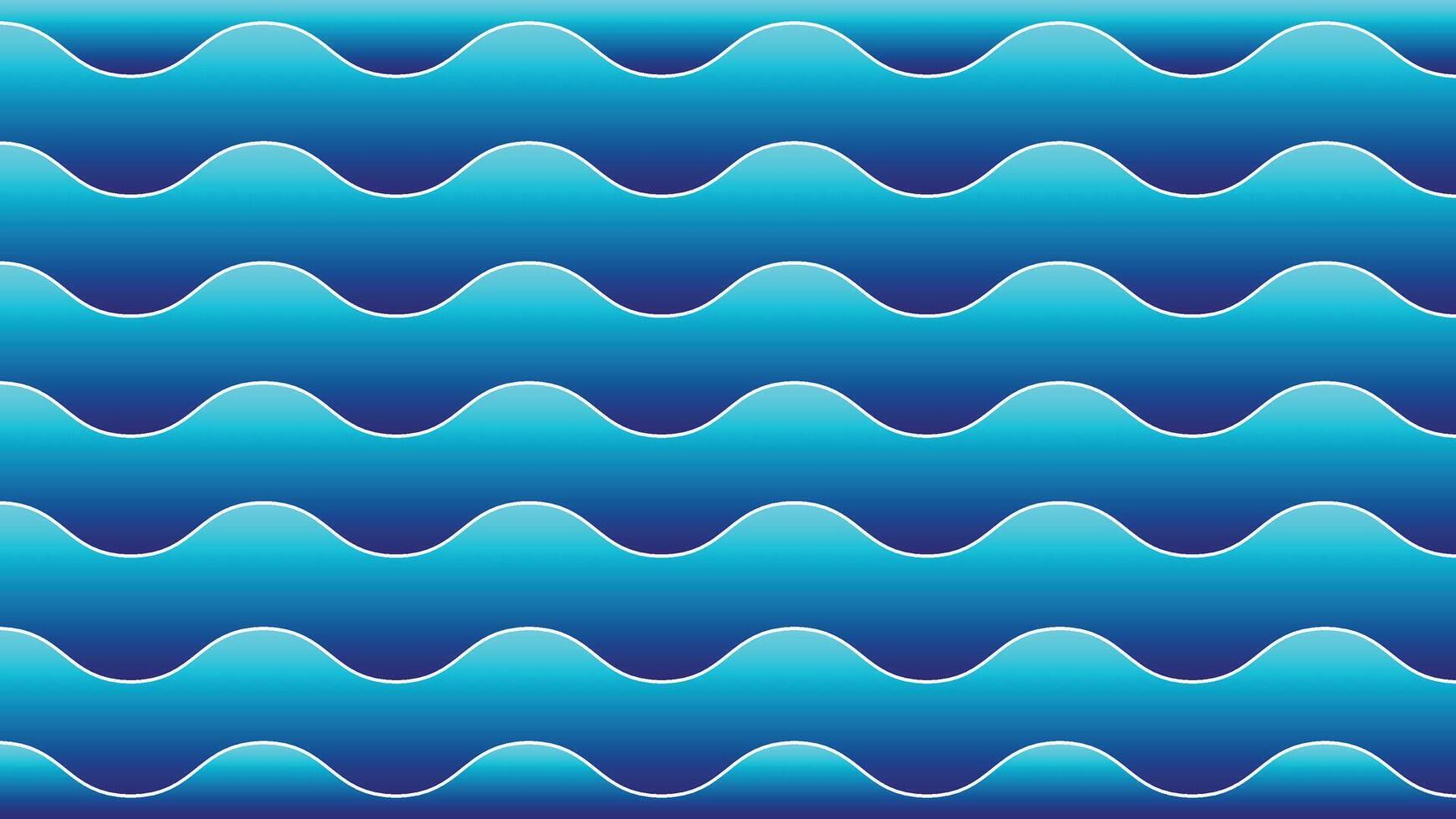 Wave Pattern in Blue Tones with Seamless Repeating Design vector