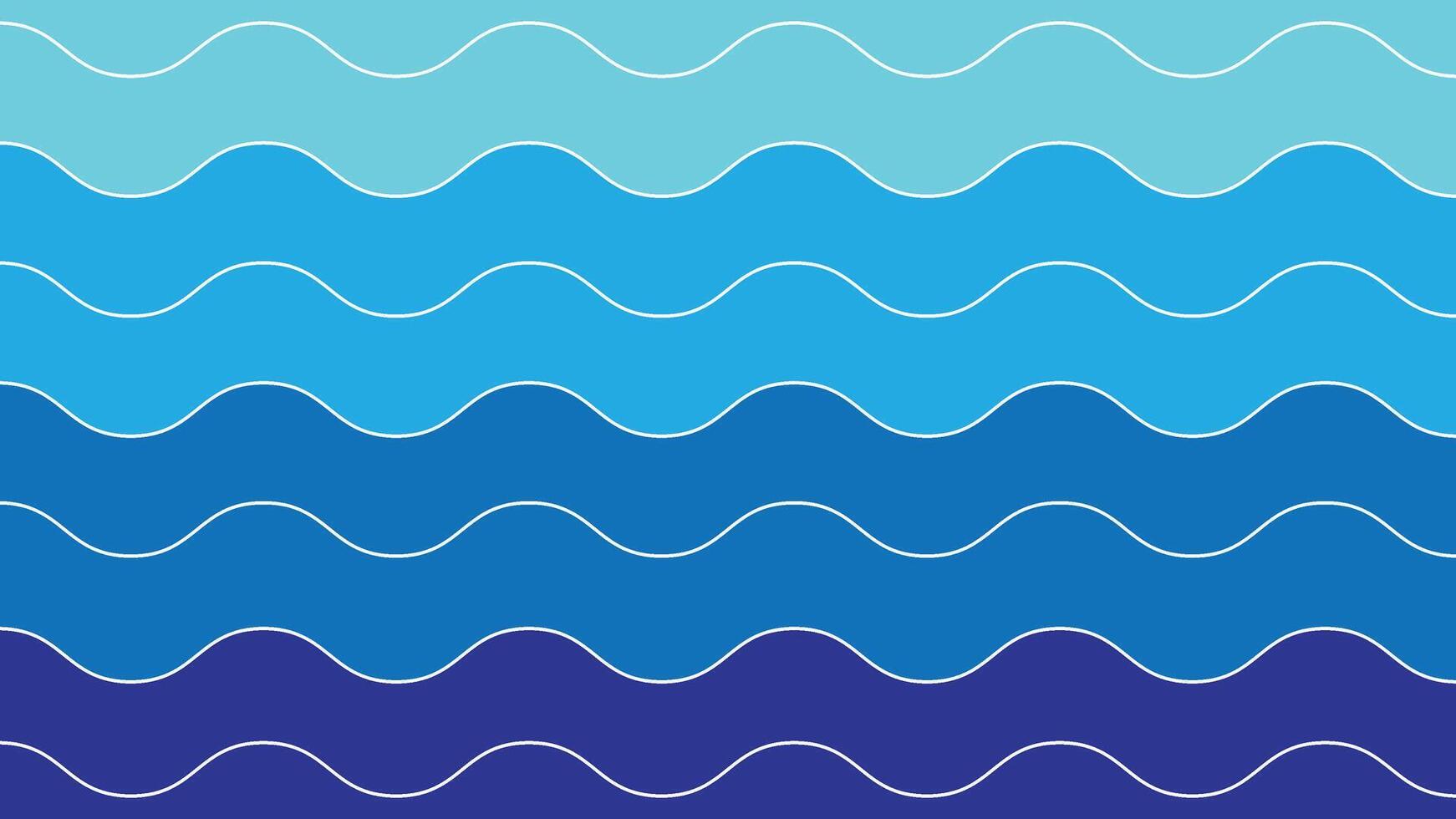 Blue Gradient Waves in Abstract Design Flowing Across the Background vector