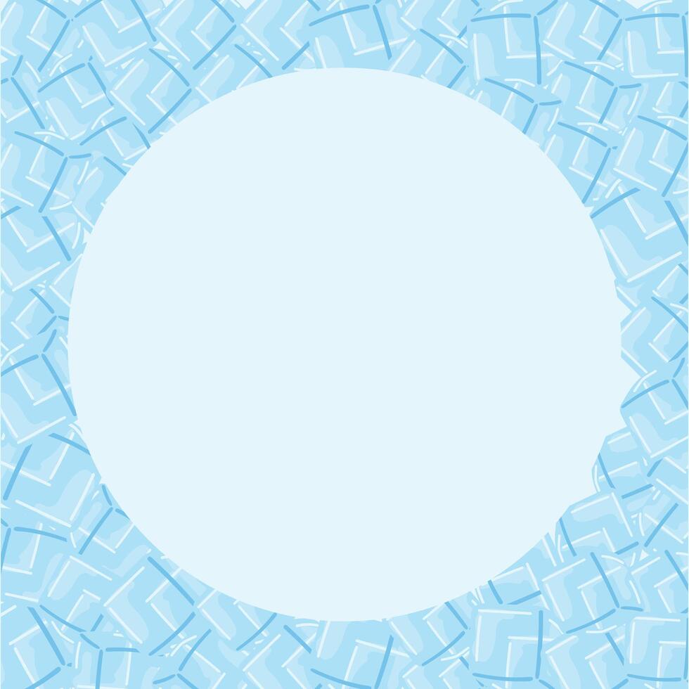 Round frame made of ice. Ice cubes illustration, eps 10 vector