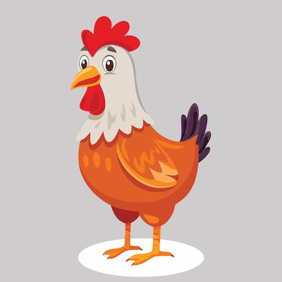 vibrant chicken artwork with multicolor feathers perfect for posters logo vector
