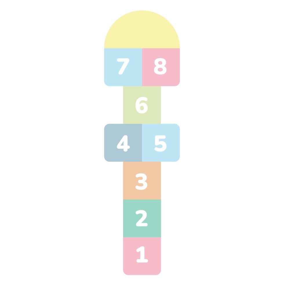Hopscotch colorful french game vector