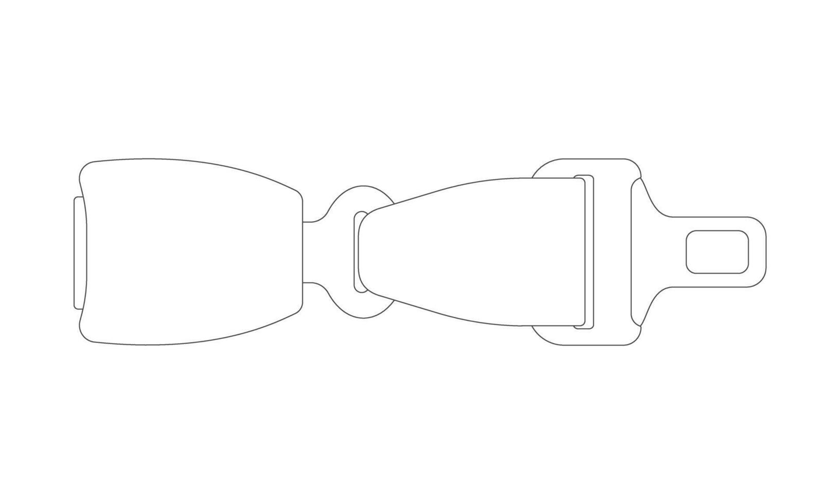Extension for car seat. Fasten seat belt outline icon. Auto and transportation safety illustration for infographic and web vector