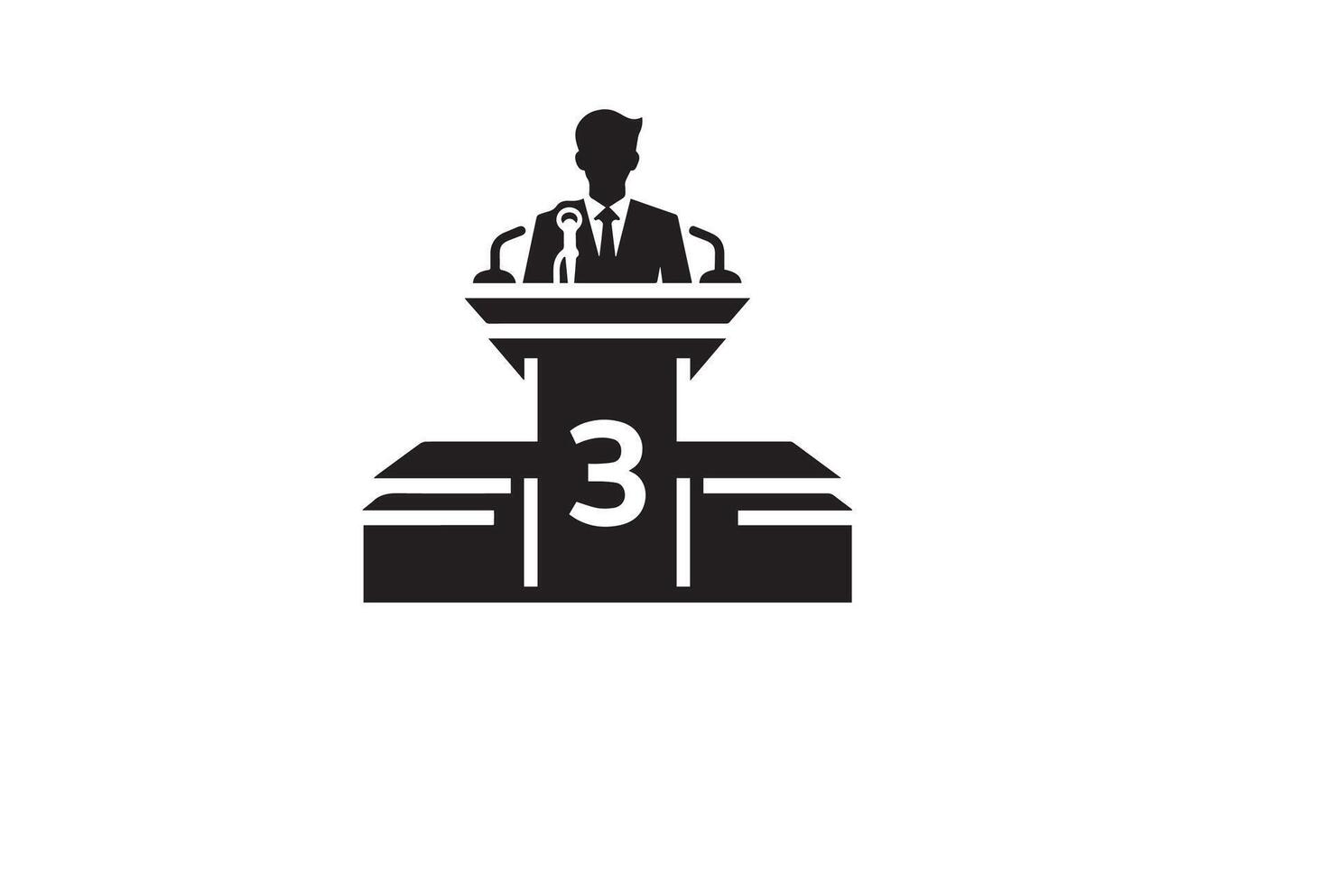 Speech podium icon illustration vector