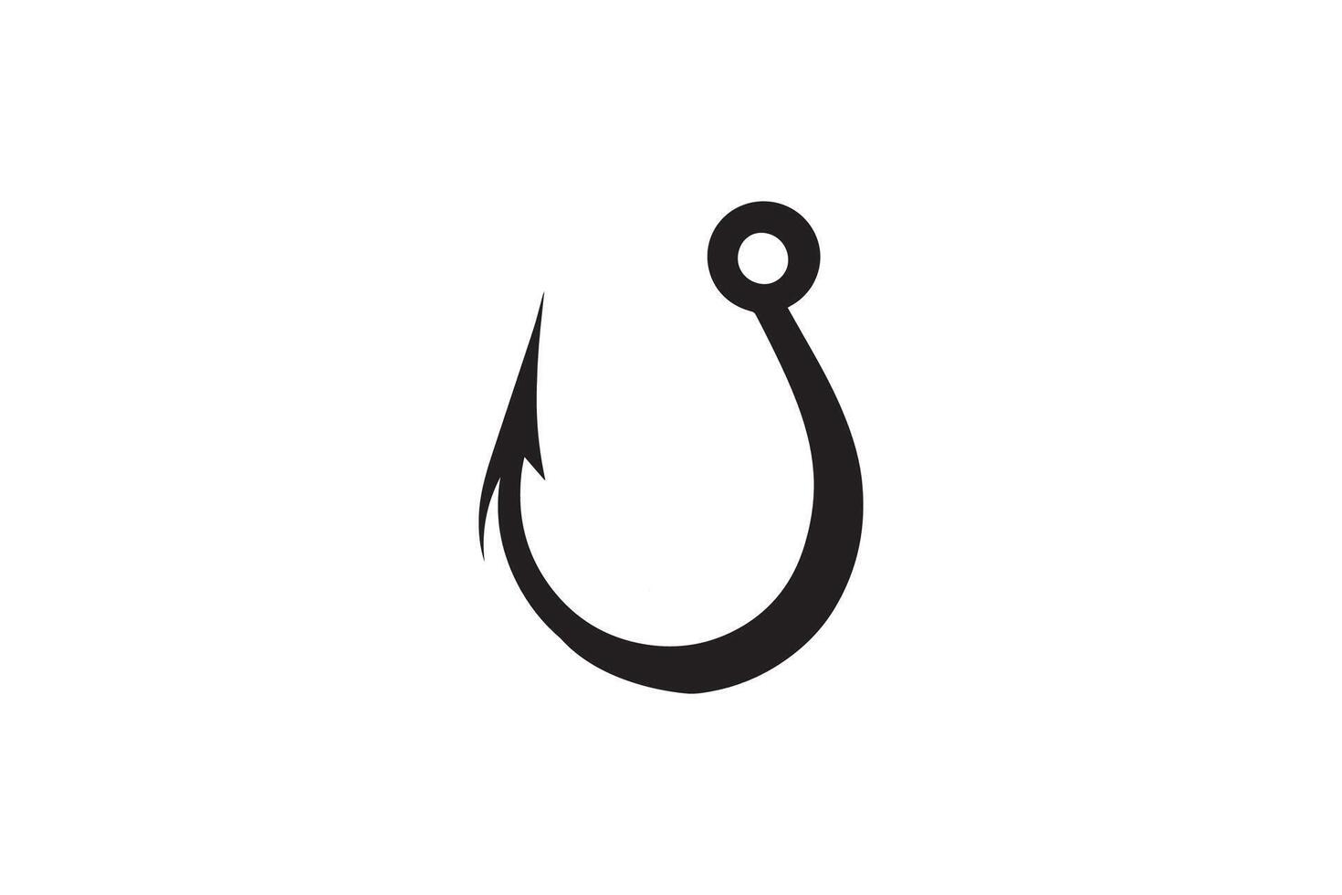 Fishing hook icon on white background vector