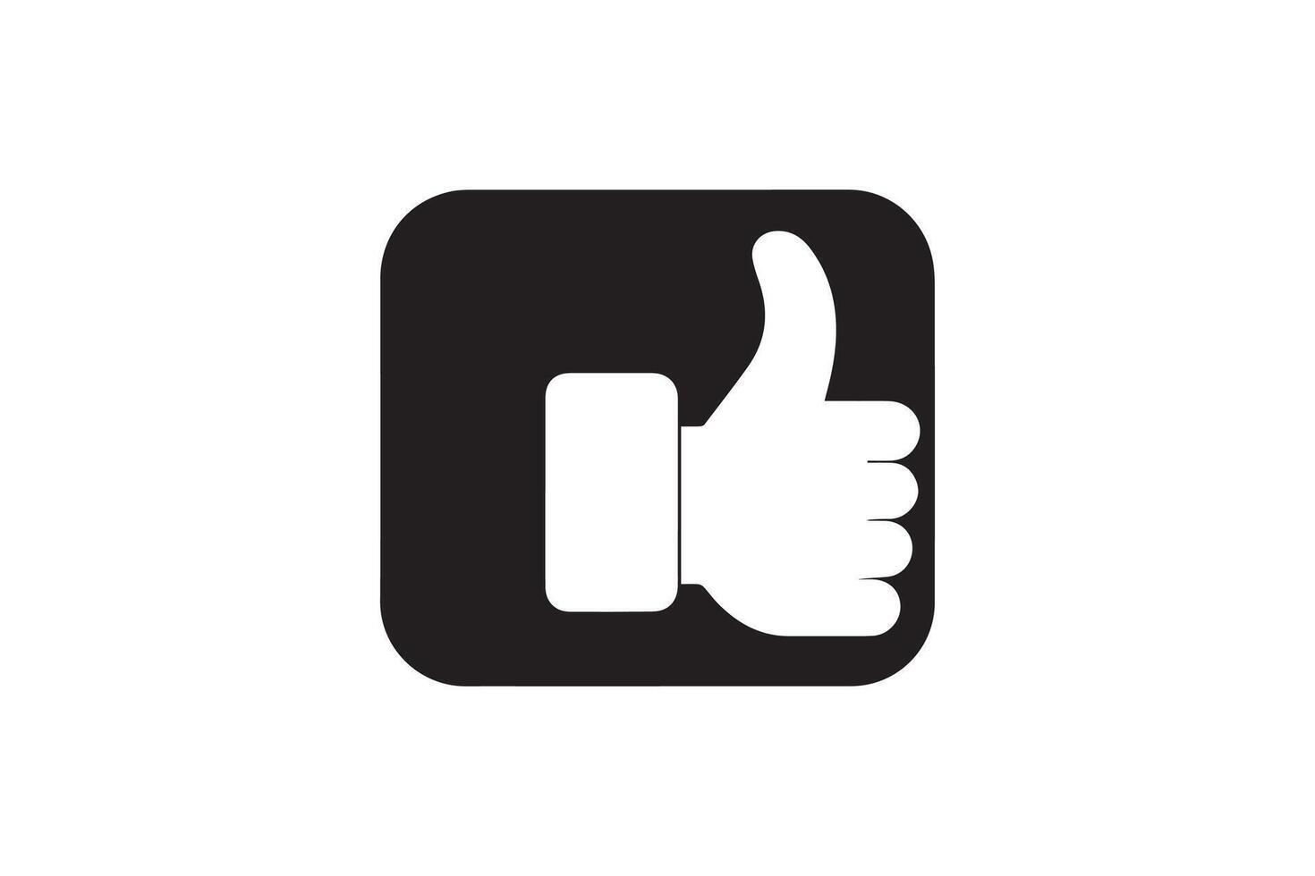 Thumb up icon illustration on white background vector
