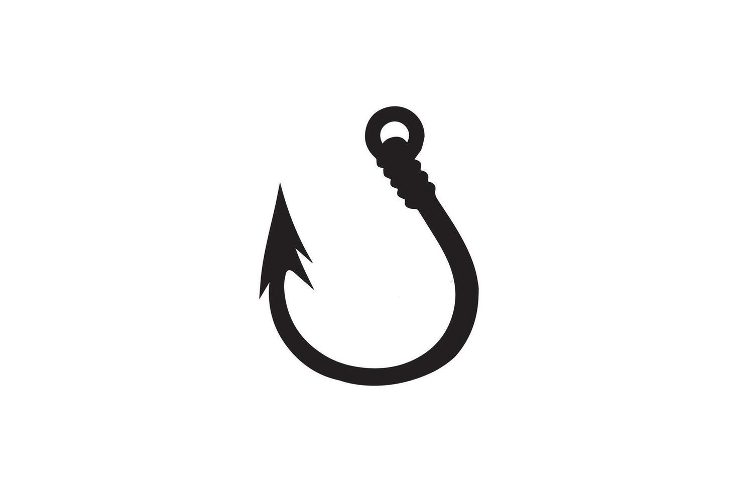 A fishing hook on a white background vector