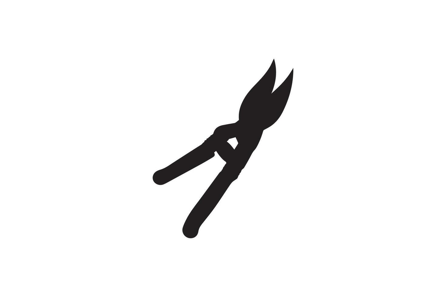 A black and white illustration of a pair of pliers vector