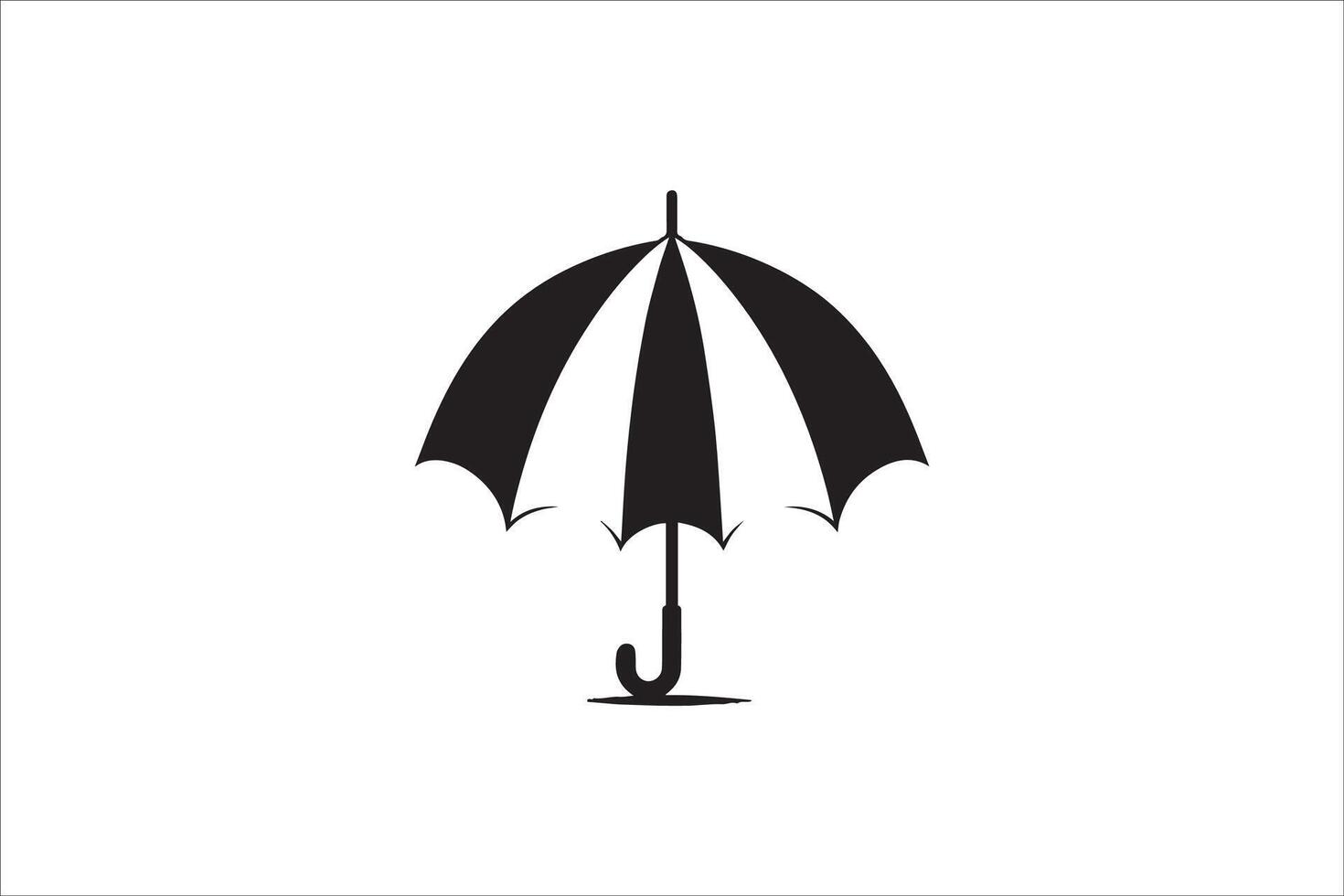 An umbrella icon on a white background vector