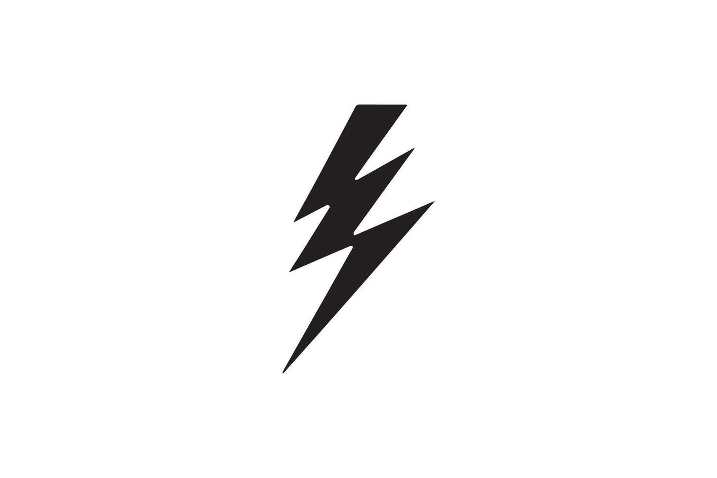 A lightning bolt icon on a white background vector