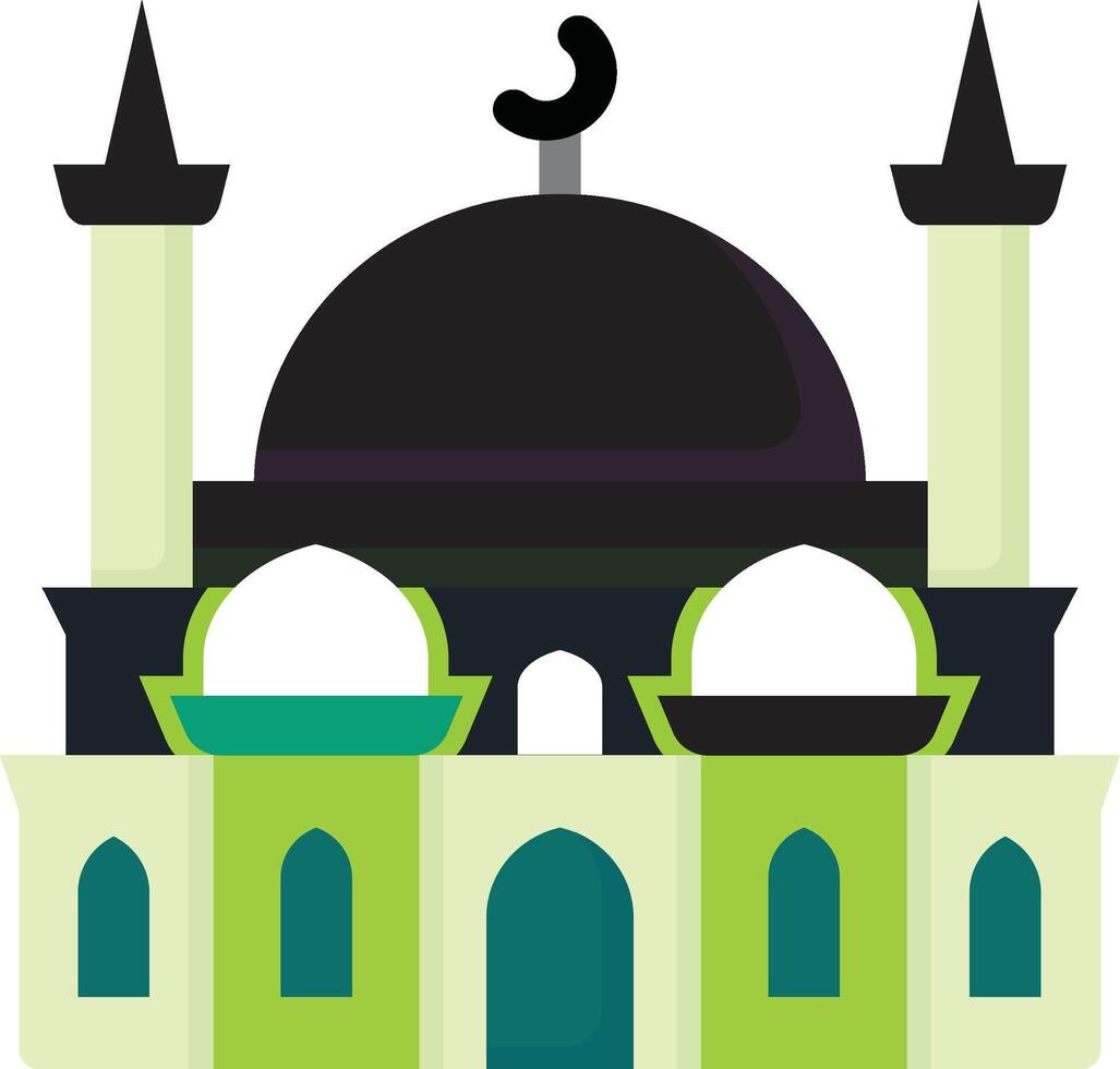 Mosque silhouette icon vector