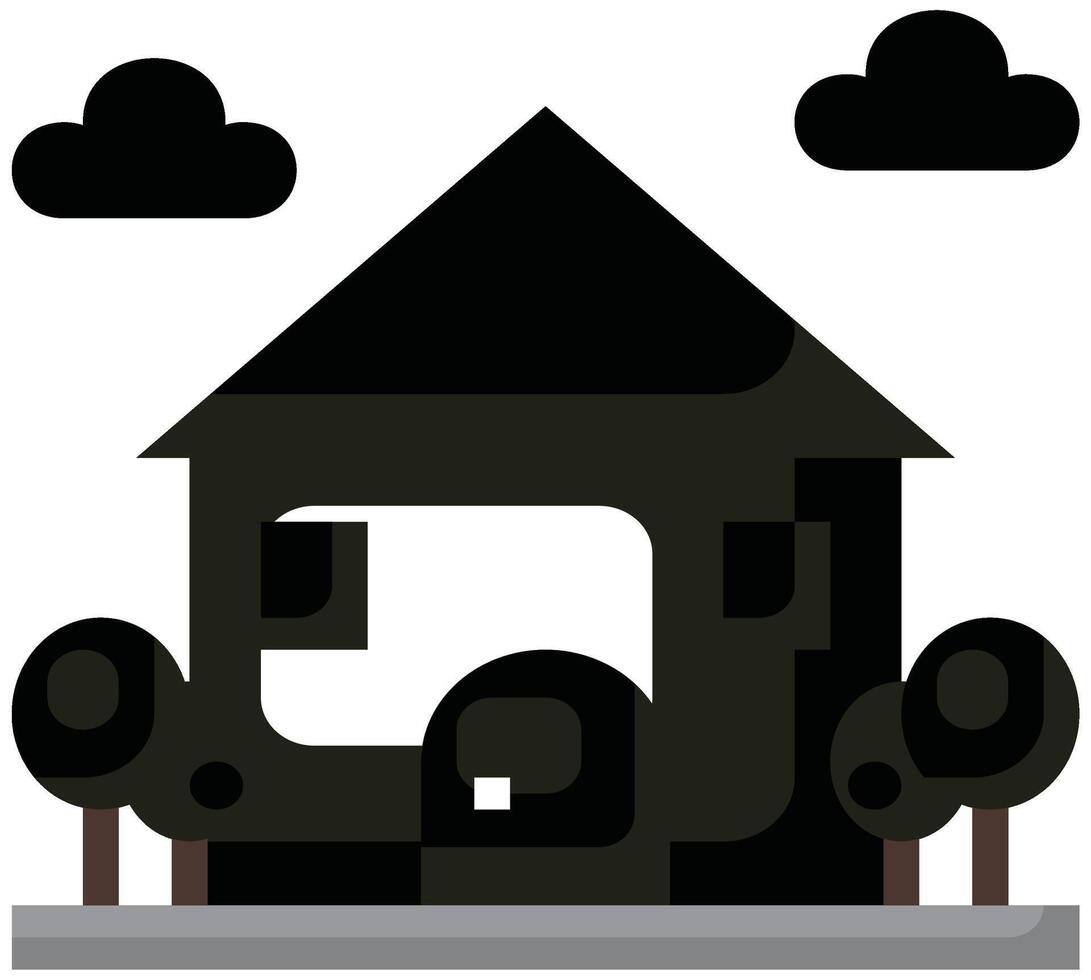 Building of Icon vector