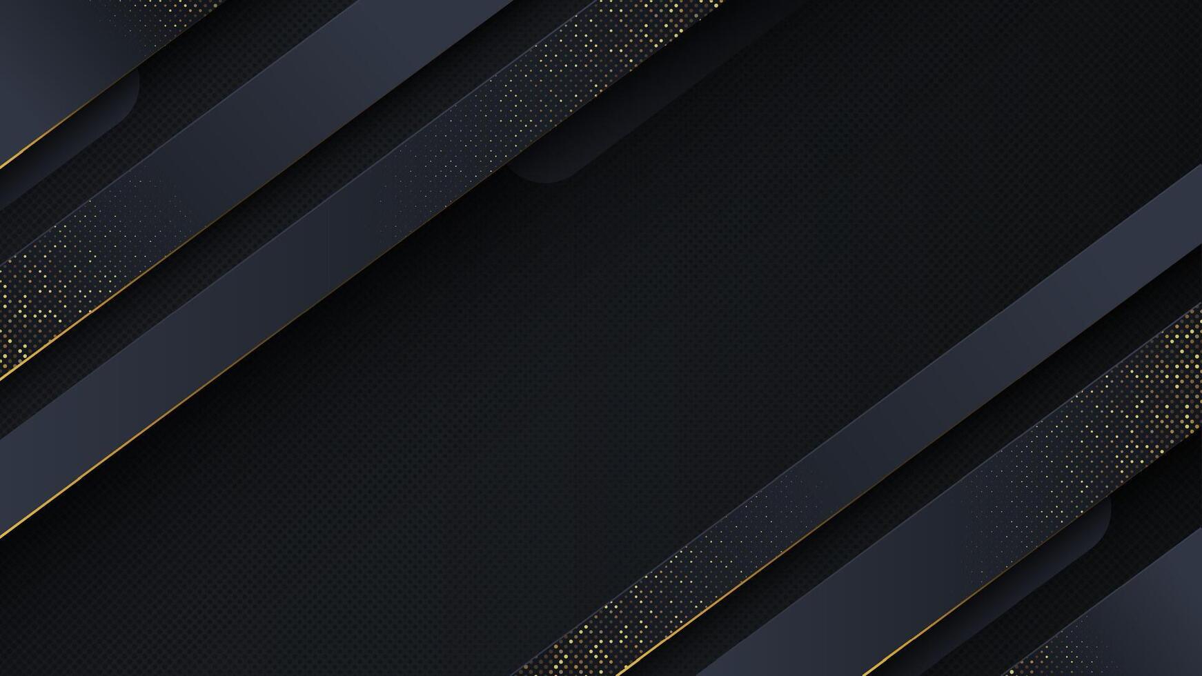 Dark background with golden stripes vector