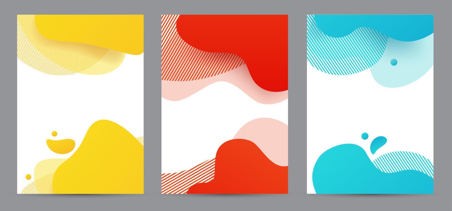 Amoeba funky design for print products. Creative for poster, web, landing, page, cover, ad, greeting, card, social media, promotion. vector