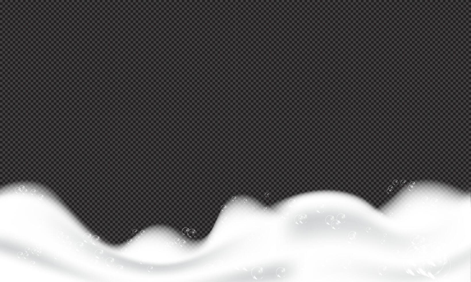 Bath foam soap with bubbles isolated illustration on background. Shampoo and soap foam lather illustration. vector