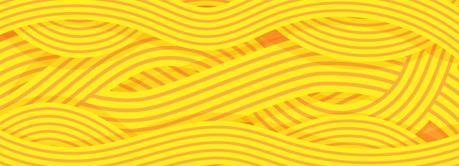 Ramen pattern, vibrant background illustration of asian noodles, ramen, spaghetti, orange background vector